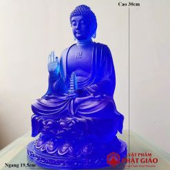 tuong phat duoc su luu ly mau xanh cao 23cm 30cm vat pham phat giao la boi 5