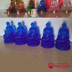 tuong phat duoc su luu ly mau xanh cao 23cm 30cm vat pham phat giao la boi 8