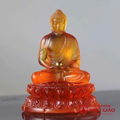 tuong phat duoc su luu ly mau xanh hong vang cao 11 5 cm vat pham phat giao la boi 5