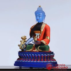 Tượng Phật Dược Sư Lưu Ly Vẽ Màu Cao Cấp, Mẫu Mật Tông, Cao 10cm, 18cm 6 tuong phat duoc su luu ly ve mau cao cap mau mat tong cao 10cm 18cm vat pham phat giao la boi 3