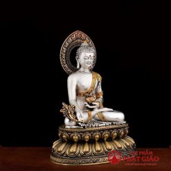 Tượng Phật Dược Sư Ngồi Bằng Đồng, Cao 15cm 2 tuong phat duoc su ngoi bang dong cao 15cm vat pham phat giao la boi 4