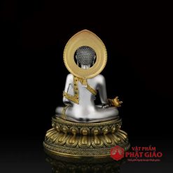 Tượng Phật Dược Sư Ngồi Bằng Đồng, Cao 15cm 1 tuong phat duoc su ngoi bang dong cao 15cm vat pham phat giao la boi 5