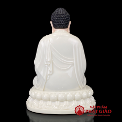 tuong phat duoc su ngoi dai sen chat lieu bot da trang cao 40cm 48cm vat pham phat giao la boi 5