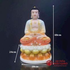 Tượng Phật Dược Sư Ngồi Đài Sen Sơn Họa Tiết, Chất Liệu Bột Đá, Cao 40cm, 48cm 3 tuong phat duoc su ngoi dai sen son hoa tiet chat lieu bot da cao 40cm 48cm vat pham phat giao la boi 3