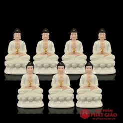 tuong phat duoc su ngoi tinh tam chat lieu bot da trang cao 30cm 40cm 48cm vat pham phat giao la boi 4