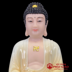 tuong phat duoc su y vang nhat ngoi de sen tim bang bot da cao 30cm 40cm 48cm vat pham phat giao la boi 4