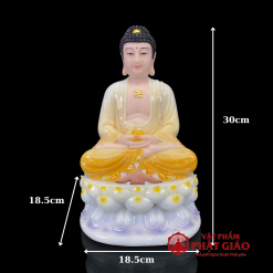 tuong phat duoc su y vang nhat ngoi de sen tim bang bot da cao 30cm 40cm 48cm vat pham phat giao la boi 5