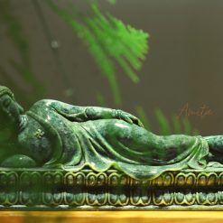 Tượng Phật nằm thiền đá xanh TP000049 1 Tượng Phật nằm thiền đá xanh TP000049