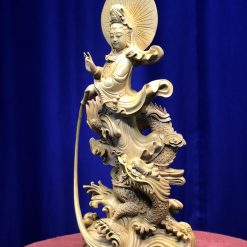 Tượng Phật Quan Âm Đứng Rồng Bằng Gỗ 3 Tượng Phật Quan Âm đứng rồng bằng gỗ