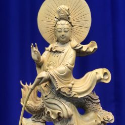 Tượng Phật Quan Âm Đứng Rồng Bằng Gỗ 5 Tượng Phật Quan Âm đứng rồng bằng gỗ