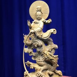 Tượng Phật Quan Âm Đứng Rồng Bằng Gỗ 6 Tượng Phật Quan Âm đứng rồng bằng gỗ