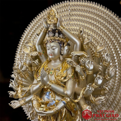 Tượng Phật Quan Âm Thập Nhất Diện Đồng Đài Loan Dát Vàng Cao Cấp, Cao 108cm 4 tuong phat quan am thap nhat dien dong dai loan cao 108cm vat pham phat giao la boi 3