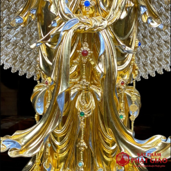 Tượng Phật Quan Âm Thập Nhất Diện Đồng Đài Loan Dát Vàng Cao Cấp, Cao 108cm 3 tuong phat quan am thap nhat dien dong dai loan cao 108cm vat pham phat giao la boi 4