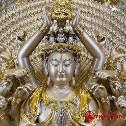 Tượng Phật Quan Âm Thập Nhất Diện Đồng Đài Loan Dát Vàng Cao Cấp, Cao 108cm 2 tuong phat quan am thap nhat dien dong dai loan cao 108cm vat pham phat giao la boi 5