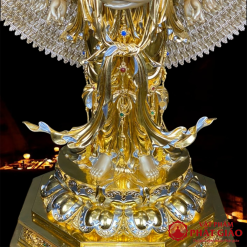 Tượng Phật Quan Âm Thập Nhất Diện Đồng Đài Loan Dát Vàng Cao Cấp, Cao 108cm 1 tuong phat quan am thap nhat dien dong dai loan cao 108cm vat pham phat giao la boi 6