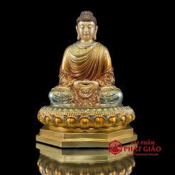 Tượng Phật Thích Ca Mâu Ni Ngồi Tĩnh Tâm Bằng Đồng Men Cổ, Cao 48cm 7 tuong phat thich ca mau ni ngoi tinh tam bang dong men co cao 48cm vat pham phat giao la boi 2