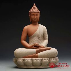 Tượng Phật Thích Ca Mâu Ni Tĩnh Tọa Kiểu Thái Bằng Sứ Nâu, Cao 36cm 3 tuong phat thich ca mau ni tinh toa kieu thai bang su nau cao 36cm vat pham phat giao la boi 2