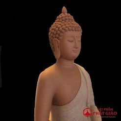 Tượng Phật Thích Ca Mâu Ni Tĩnh Tọa Kiểu Thái Bằng Sứ Nâu, Cao 36cm 2 tuong phat thich ca mau ni tinh toa kieu thai bang su nau cao 36cm vat pham phat giao la boi 3