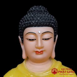 Tượng Phật Thích Ca Ngồi Đế Sen Bằng Bột Đá Thạch Anh Viền Vàng, Cao 30cm 1 tuong phat thich ca ngoi de sen bang bot da thach anh vien vang cao 30cm vat pham phat giao la boi 4