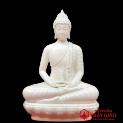 tuong phat thich ca ngoi kieu thai bang su trang cao 36cm 46cm vat pham phat giao la boi 2