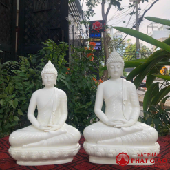 tuong phat thich ca ngoi kieu thai bang su trang cao 36cm 46cm vat pham phat giao la boi 5