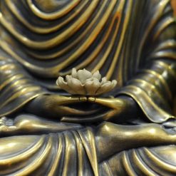 Tượng Phật Thích Ca Ngồi Thiền Bằng Đồng Cao 30cm TP010001 4 Tượng Phật Thích Ca ngồi thiền bằng đồng TP010001