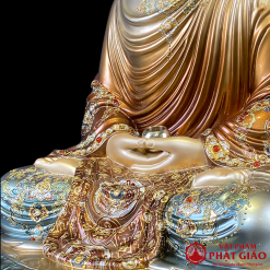 Tượng Phật Thích Ca Tĩnh Tâm, Bằng Đồng Men Cổ Đài Loan, Cao 68cm 4 tuong phat thich ca tinh tam bang dong men co dai loan cao 68cm vat pham phat giao la boi 6