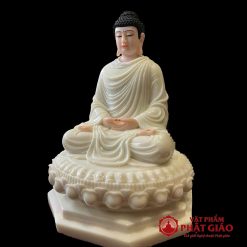 tuong phat thich ca tinh tam ngoi dai sen de bat giac bang bot da cao 48cm vat pham phat giao la boi 4