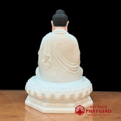 tuong phat thich ca tinh tam ngoi dai sen de bat giac bang bot da cao 48cm vat pham phat giao la boi 6