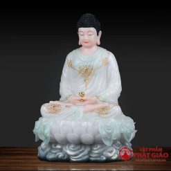 tuong phat thich ca tinh tam ngoi non nuoc bot da cam thach cao 48cm vat pham phat giao la boi 3