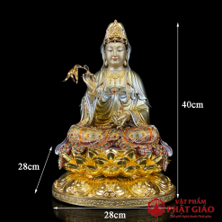 tuong quan am bo tat ngoi dai sen bang dong men co son bac an bao cao 30cm 40cm 48cm 65cm vat pham phat giao la boi 9
