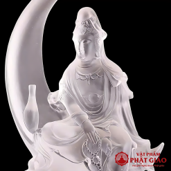 tuong quan am bo tat ngoi mat trang non nuoc bang luu ly mau trang cao 23cm vat pham phat giao la boi 6