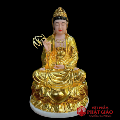 tuong quan am bo tat ngu dai sen bang bot da dat vang 998 cao 40cm vat pham phat giao la boi 2