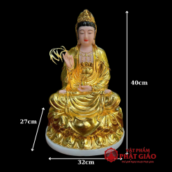 tuong quan am bo tat ngu dai sen bang bot da dat vang 998 cao 40cm vat pham phat giao la boi 3