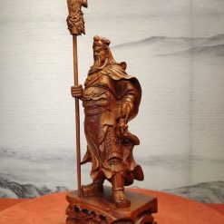Tượng Quan Công gỗ hương nguyên khối 4 Tượng Quan Công gỗ hương nguyên khối