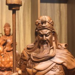 Tượng Quan Công gỗ hương nguyên khối 5 Tượng Quan Công gỗ hương nguyên khối