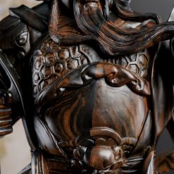 Tượng Quan Công gỗ mun hoa cao 80cm