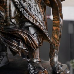 Tượng Quan Công gỗ mun hoa cao 80cm