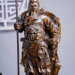 Tượng Quan Công gỗ mun hoa cao 50cm 1 Tượng Quan Công gỗ mun hoa cao 50cm