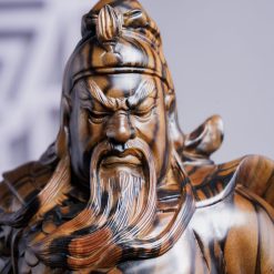 Tượng Quan Công gỗ mun hoa cao 50cm 3 Tượng Quan Công gỗ mun hoa cao 50cm