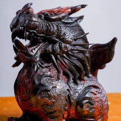 Tượng Song Nghê gỗ trắc 3 Tượng Song Nghê gỗ trắc