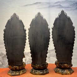 Tượng Tam Thế Phật bằng gỗ mun Lào cao cấp 4 Tượng Tam Thế Phật  bằng gỗ mun Lào cao cấp