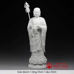 Tượng Tôn Giả Mục Kiền Liên Đứng Bằng Sứ Trắng, Cao 66cm 1 tuong ton gia muc kien lien dung bang su trang cao 66cm vat pham phat giao la boi 7