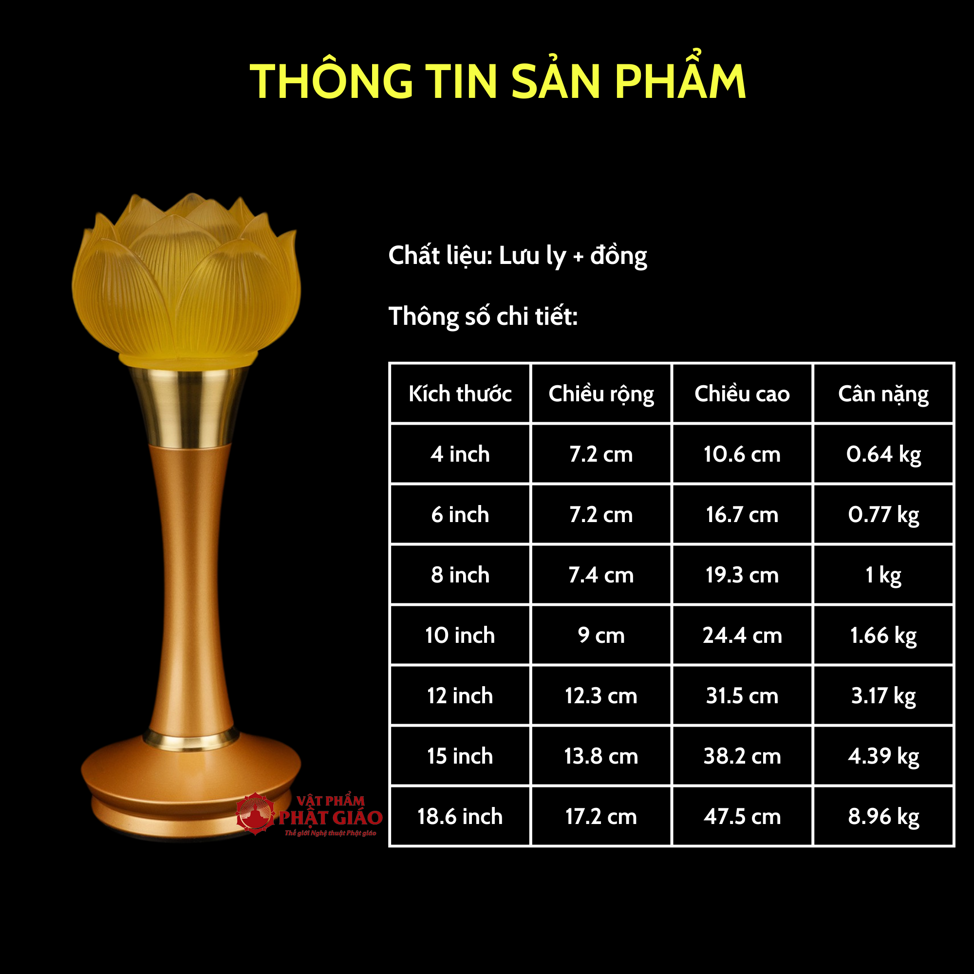 Bộ Đồ Thờ Lưu Ly Hoa Sen Vàng Nổi Cao Cấp 7 Bộ Đồ Thờ Lưu Ly Hoa Sen Vàng Nổi Cao Cấp - Ảnh 7