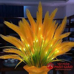Đèn Bình Bông Lúa Thịnh Vượng Bằng Thủy Lưu Ly, Cao 50cm, 60cm 12 12 7