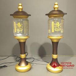 Đôi Đèn Pha Lê Nắp Ô Tâm Kinh Chữ Vàng, Nhiều Kích Cỡ 1 2 23