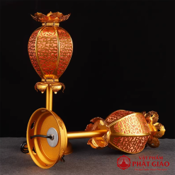 Đôi Đèn Lồng Để Bàn Bằng Hợp Kim Mạ Vàng, Cao 42cm 4 2 39