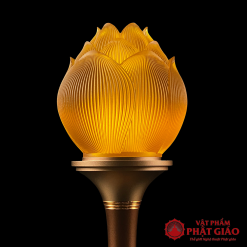 Đôi Đèn Thờ Nụ Sen Lưu Ly Thân Đồng Cao Cấp 2 2 44