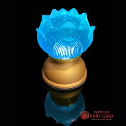 Bộ Đèn Thờ Thất Phật Dược Sư Hoa Sen Cụp Thủy Lưu Ly 7 Màu, Cao 8cm 2 2 52