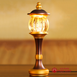 Đôi Đèn LED Thủy Tinh Nắp Ô In Chữ Phúc Chân Đồng, Cao 28cm, 35cm 5 3 39